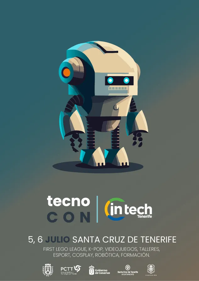 Cartel de TECNOCON · InTech Tenerife, 5 y 6 de julio en Santa Cruz de Tenerife